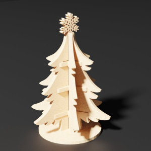 3D Wooden Christmas Tree Laser Cut Files | SVG, DXF, PDF | Instant Download Craft Project