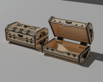 Treasure chest box for decor and gifts - 4mm laser cut files in SVG, CDR, and DXF formats