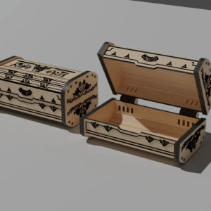 Treasure chest box for decor and gifts - 4mm laser cut files in SVG, CDR, and DXF formats