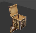 Beautiful wooden jewelry box design with laser cut details - SVG and PDF files