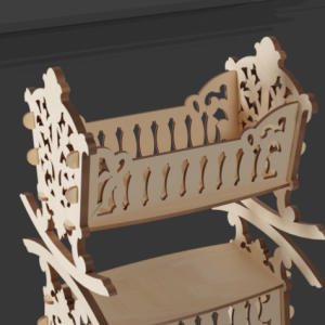 Wooden Crib Laser Cut Files | SVG, PDF, CDR | Instant Download