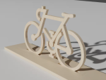 Charming wooden bicycle figurine made from laser cut files